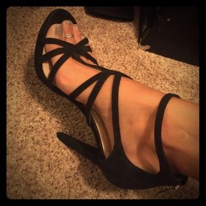 Strappy Black Heels