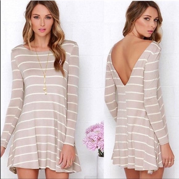 Long Sleeve Striped Dress