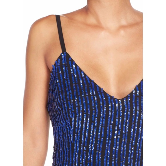 Sequin & Chiffon Slip Dress - Picture 2 of 4