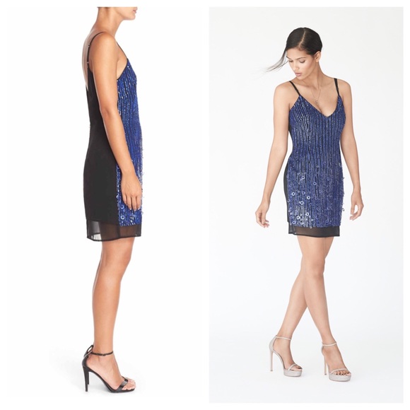 Sequin & Chiffon Slip Dress - Picture 3 of 4