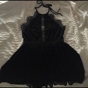 Black lace romper