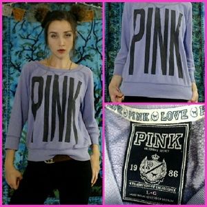 🍇♥PINK Crew Neck Medium Sleeve Size Large♥🍇