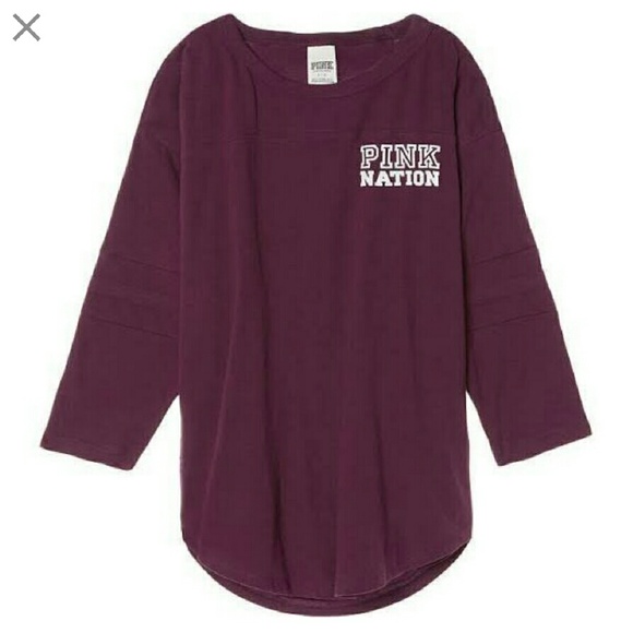 XS Maroon PINK Boyfriend Jersey