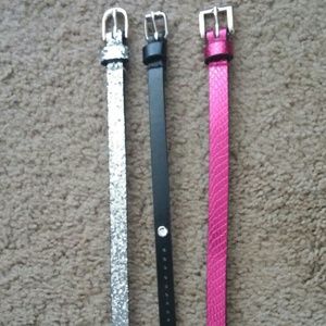 Bundle of 3 skinny belts, small