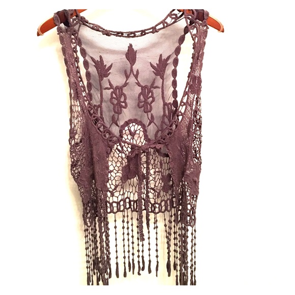 American Rag purple vest with mesh net back