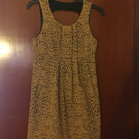 Mini, leopard print skater dress