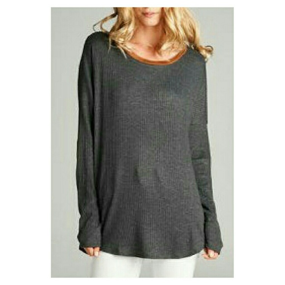 Long Sleeve Tunic, Gray - Picture 2 of 4
