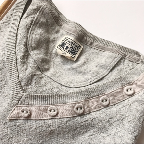Light Grey Converse Thin Sweater - Picture 2 of 4