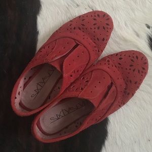 Anthropologie - Lacy Suede Oxfords