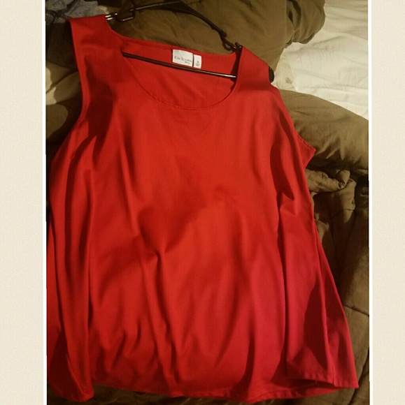 Kim Rogers red tank top