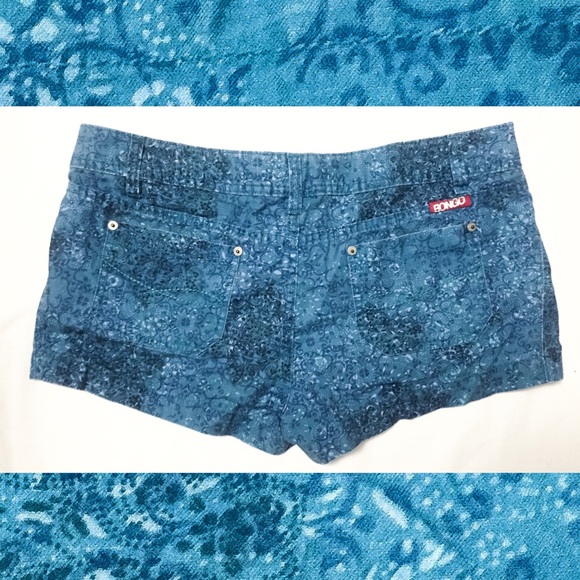 BONGO Blue Paisley Shorts- Sz 13 - Picture 2 of 4