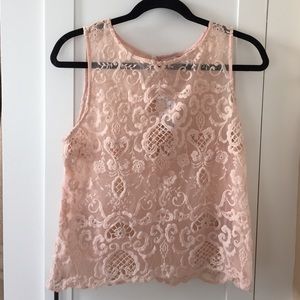 NWT Forever 21 Contemporary peach lace top - SMALL