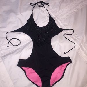 NEW! PINK fringe bathing suit