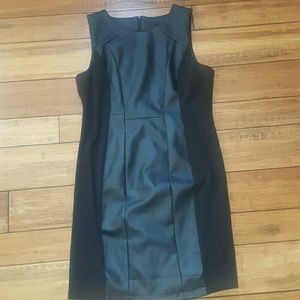 Women's leather front panel dress!