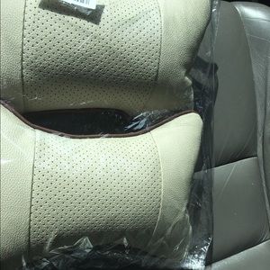 Brand new beige car headrests