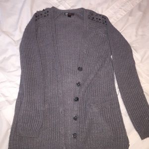 Studded knit cardigan