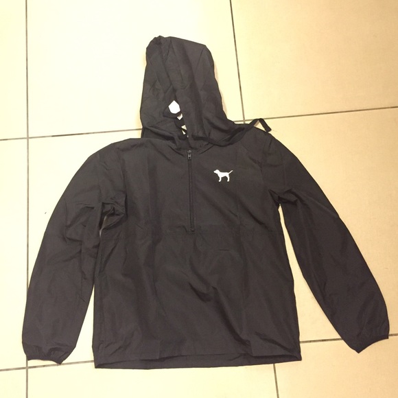PINK Victoria's Secret Tops - Black Quarter-zip anorak