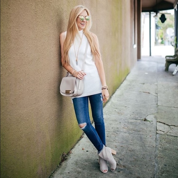 DONATED {J.Crew} Sleeveless Tunic Sweater In Ivory - Picture 2 of 2