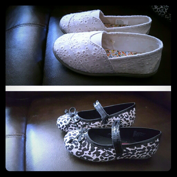Two pairs of toddler girls' size 9 shoes