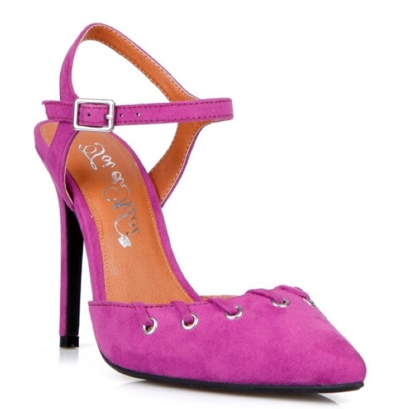 Pointed Toe Ankle Strap Heel