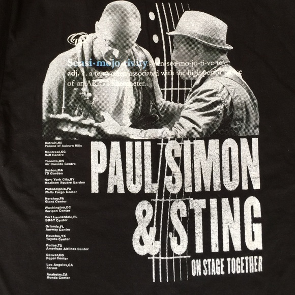 💿Paul Simon & Sting Concert Tee Shirt - Picture 2 of 3
