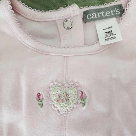Baby pink onesie / sundress 24M Carter's - Picture 2 of 4
