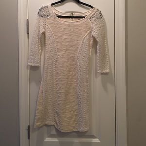 Anthropologie ivory dress