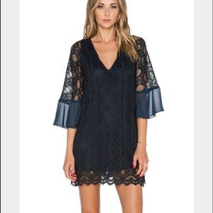 TULAROSA CHARLOTTE BLUE LACE DRESS SIZE Small