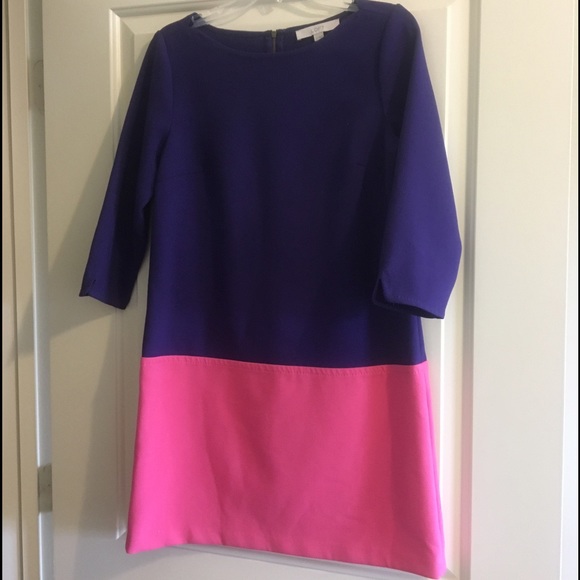 Loft Size 6 Adorable Pink and Purple Dress