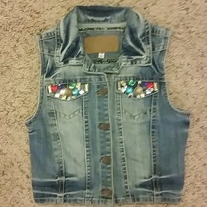 Jeweled Denim Vest!