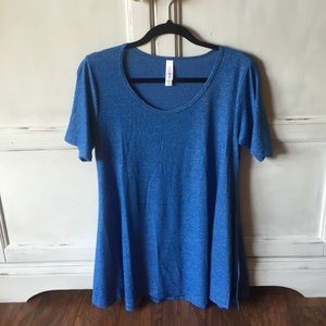NWOT LuLaRoe Perfect Tee Heathered Blue XS