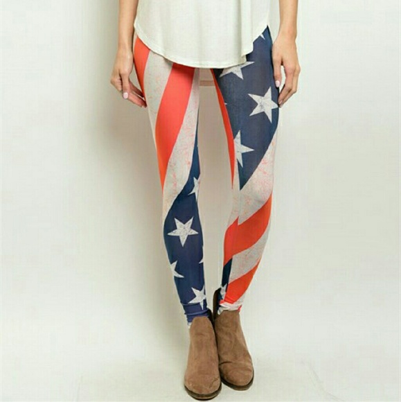 🌻 🇺🇸 American Flag Leggings 🇺🇸 - Picture 5 of 6