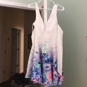 Adorable white and floral homecoming dress!
