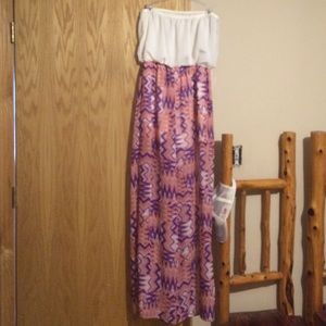 Strapless one piece jumpsuit