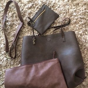 Free People slouchy vegan leather tote