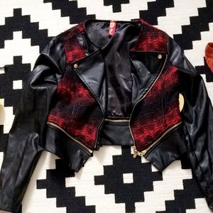 Red and black jacket