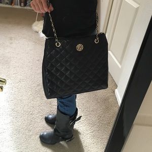 Convertible Crossbody Chainstrap Leather Bag