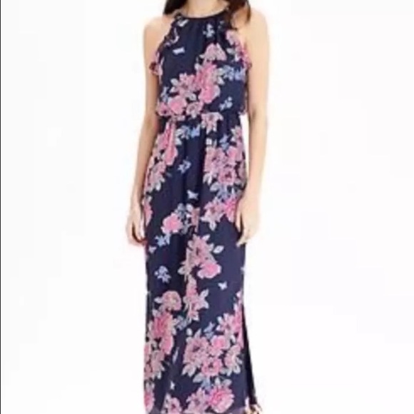 Old Navy Floral Ruffle Maxi Sz Small