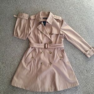 LAUREN by Ralph Lauren Khaki Skirted Trench Coat