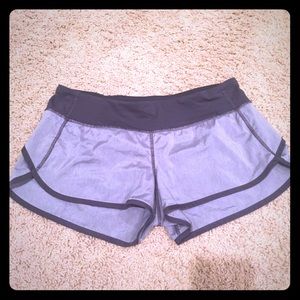 Lululemon speed shorts coal slate denim gray size6