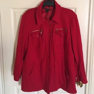 INC Red soft Coat/Jacket