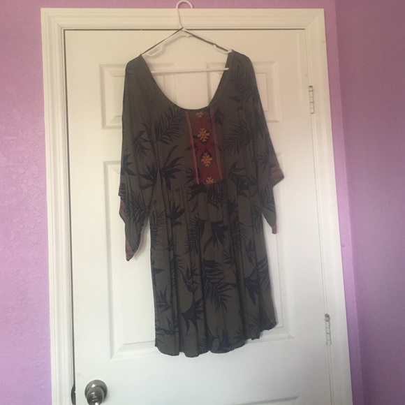 Tropical Aztec pattern dress