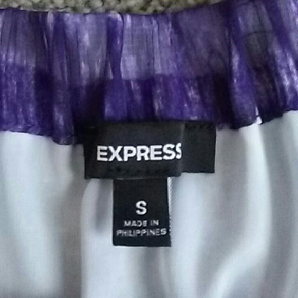 Express purple and white skirt small - Picture 3 of 3