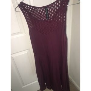 Maroon flowing dress with design from Aeropostale