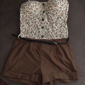 Papaya floral romper