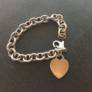 Tiffany and Co silver heart bracelet