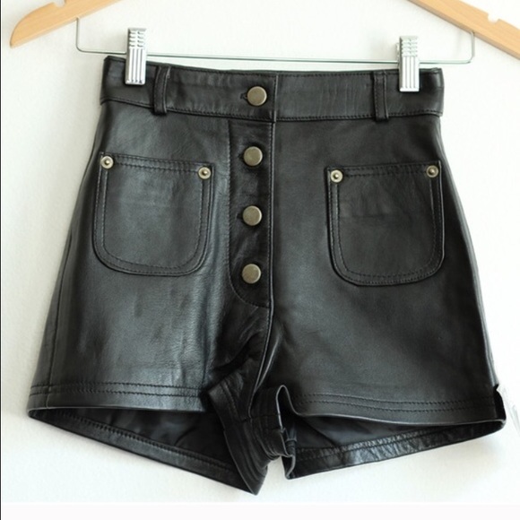 NWT Biker leather high waisted shorts