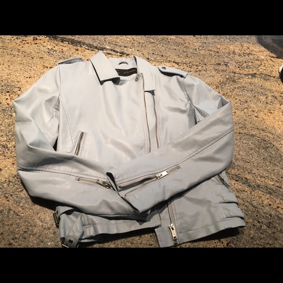 Adorable baby blue leather jacket