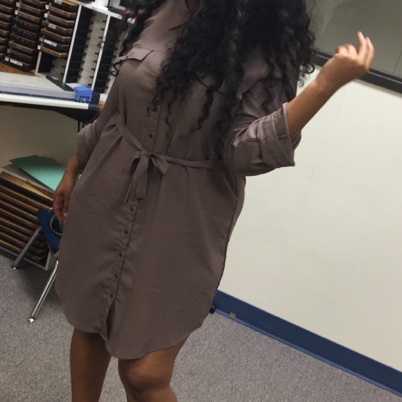 Tan Casual Dress - Picture 3 of 3