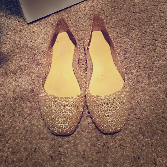 Steve Madden gold sparkly flats
